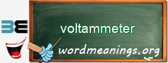 WordMeaning blackboard for voltammeter
